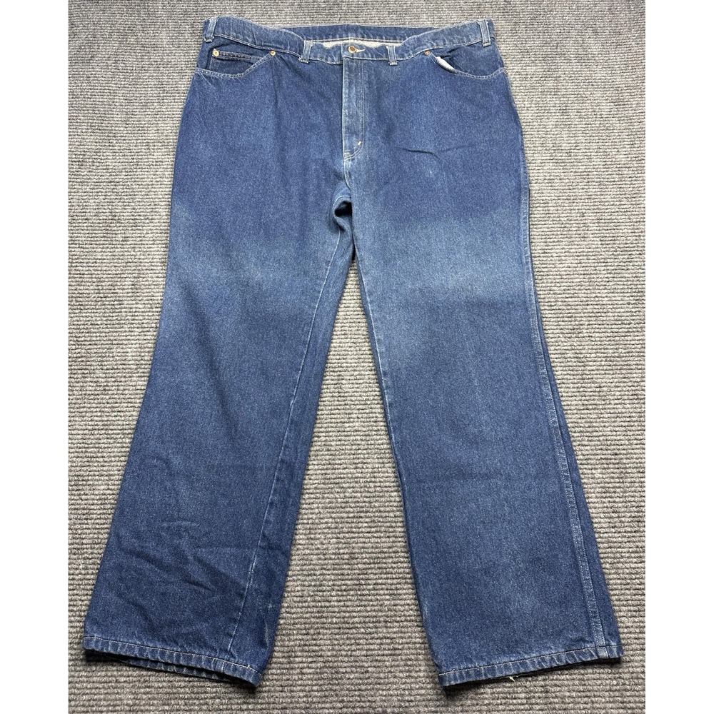 Long Haul Jeans Mens 46x30 Blue Denim Straight Leg Classic Made in USA‎ 75951B
